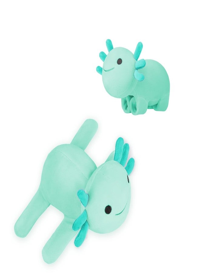 لعبة DYBFONO Huggers Axolotl، لعبة Axolotl محشوة، لعبة حيوان لطيفة، لعبة Axolotl ممتعة للأولاد والبنات. أخضر - Image 1